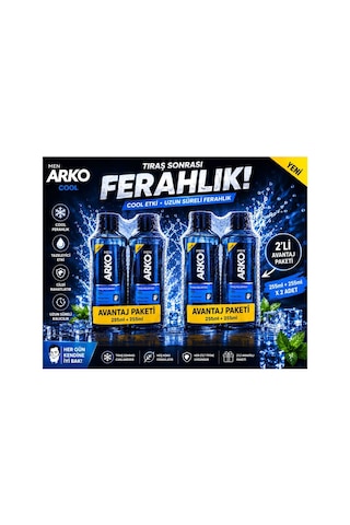 Arko Cool Tıraş Kolonyası 4 x 255 ML