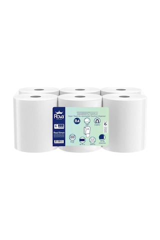 Rova İçten Çekme Kağıt Havlu 21 Cm 4 Kg 6'lı