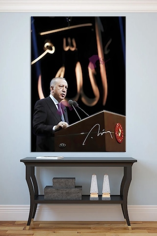 Recep Tayyip Erdoğan Reis Başkan Erdoğan Rte Kanvas Tablo 7 Farklı Ölçü