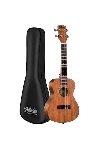 Midex TN-26MC Set Maun Tenör Ukulele (Softcase Tuner Capo Metod Nota Sticker Askı Pena)