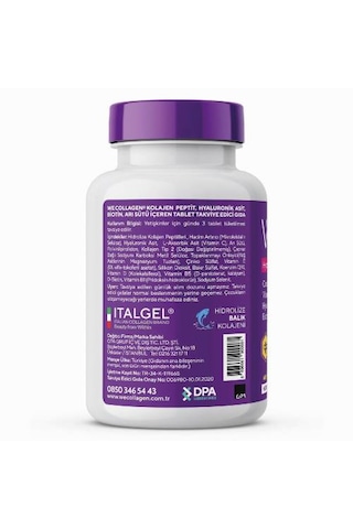 Biomet Wecollagen Hyaluronic Acid Biotin Kolajen 45 Tablet