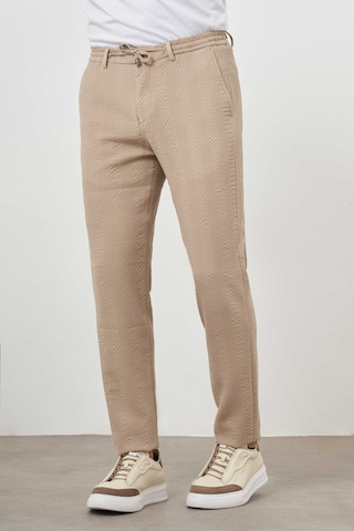 Morven Erkek Bej Poliviskon Trend İpli Jogger Slim Fit Spor Pantolon Bej