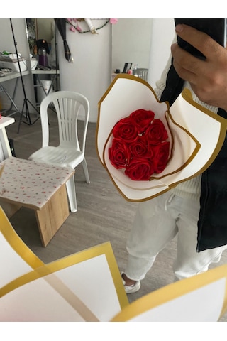 7'li Solmayan Kırmızı Gül Buketi Kırmızı Gül