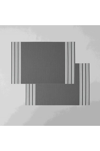 Linens Flavor 2'li 45x30 Cm Amerikan Servisi Antrasit Antrasit