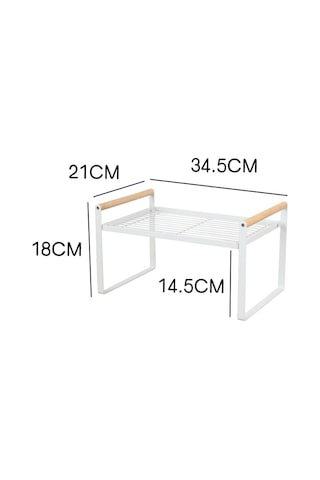 Maiyame Küçük Ahşap Mutfak Separatoru - Çanak, Bardağı Ve Baharatları Düzenle, Dolap İçi Katlı Raf, Tek/çift Katlı Tencere Tutucu Beyaz