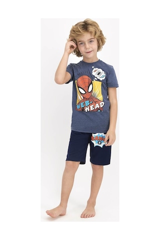 Marvel Spider-man Erkek Çocuk Bermuda Takımı D4551-3 21y Mavı