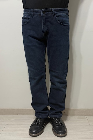 Hacker Denim Hacker Dmctekstil Erkek Lacivert Y 1097 Yüksek Bel Rahat Kesim Boru Paça Jean Pantolon