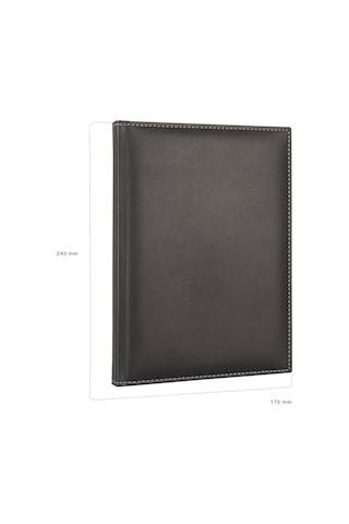 Deri Kapak Defter Ajanda Tarihsiz Kareli 17X24 Cm Siyah N11.93