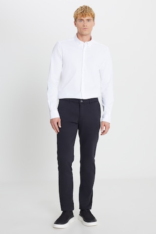 AC&Co / Altınyıldız Classics Erkek Sıyah Pamuklu Slim Fit Dar Kesim Yan Cep Casual Pantolon Siyah