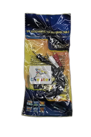 1.5 Metre 2 Rca To Aux Kablo - 3.5 Mm Stereo Jack Ses Aktarım Kablosu - Kırmızı Beyaz Tos