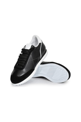 Tuna Hakiki Deri Siyah Erkek Sneaker - Eva Taban 0804 Siyah