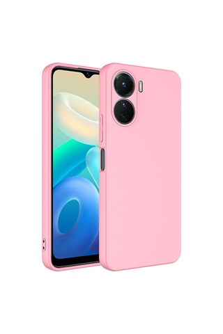 Vivo Y16 Uyumlu İçi Kadife Kamera Korumalı Renkli Silikon Kılıf
