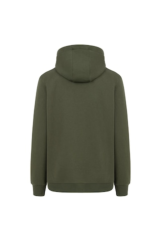 Mysport My Sport 5017 Erkek Yumuşacık Kapüşonlu Organik Pamuk Kanguru Cepli Regular Haki Sweatshirt Haki