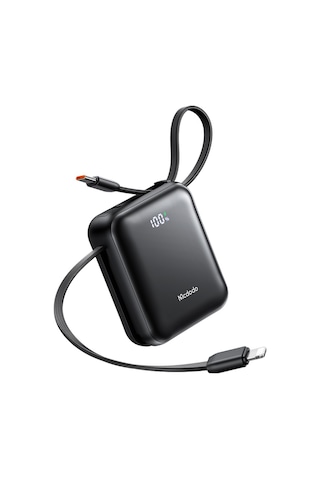 Mcdodo Mc-9930 20000mah 45w Pd Hızlı Şarj Dahili Kablolu Powerbank Siyah