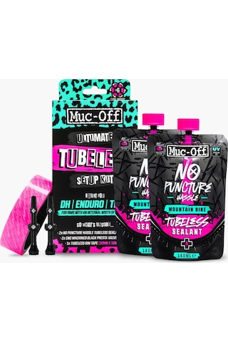 Muc-off Ultimate Tubeless Setup Kit Dh / Enduro / Trail Pembe