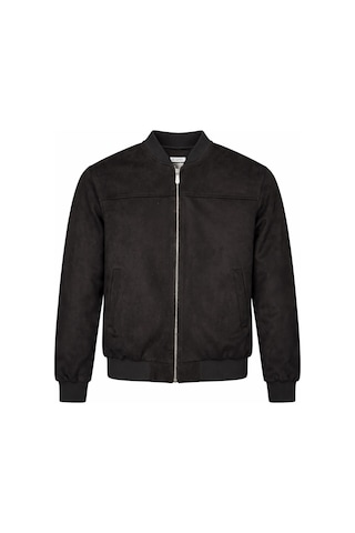 Plus Scorpion Erkek Süet Mont Ceket Fermuarlı, Bomber Kesim, Slim Fit Siyah