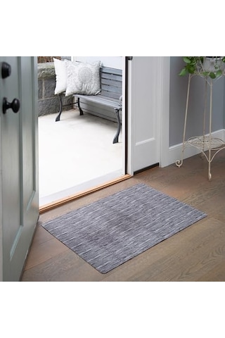 Sohome Ultra İnce İç Mekan Kapı Paspası Mutfak Paspası, Düşük Profilli Lekeye Dayanıklı Kaymaz Tasarım, Makinede Yıkanabilir, 24" X 35", Gri 50 x 22