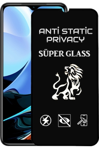 Xiaomi Redmi 9t Tam Kaplayan Anti Statik Hayalet Süper Cam Ekran Koruyucu
