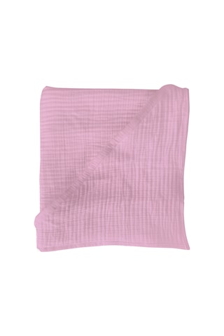 4 Katlı Müslin Kapşonlu Bebek Çocuk Banyo Havlusu Kundak Gül Kuru