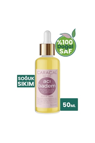Caracal Acı Badem Yağı Soğuk Sıkım 50 Ml %100 Saf Doğal Acıbadem Yağı