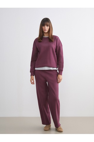 Lcw Vision Mürdüm Nakışlı Oversize Kadın Kalın Sweatshirt