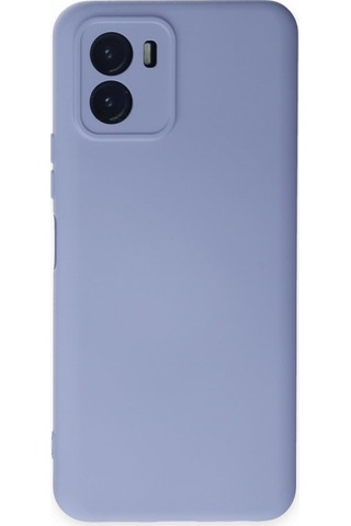Vivo Y15s İçi Kadife Kaplı Esnek Silikon Kapak Ryc/ Nano Lansman Lila