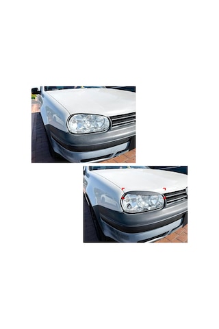 Vw İçin Fit Golf İçin Fit 4 Yüksek 4 Golf İçin Fit Mk4 Far Kaş Araba Sticker Dış Değişiklik Karbon Fiber Deseni Siyah