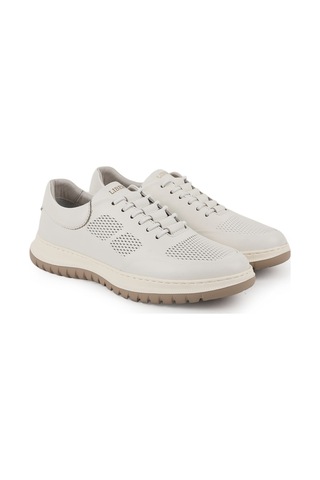 Libero Lz5906 Lazer Kesim Delikli Antik Görünümlü Hafif Eva Taban Kadın Sneaker Kırık Beyaz