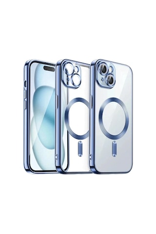 Mey İthalat Apple iPhone Uyumlu 15 Kılıf Kross Magneticsafe Kapak - Sierra Blue