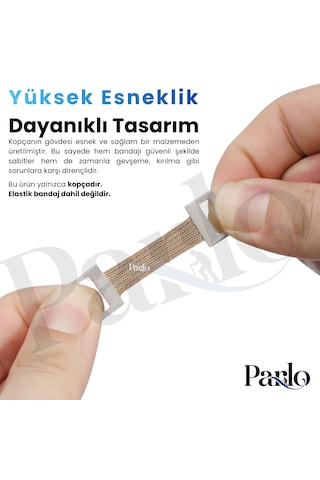 Parlo Yedek Elastik Bandaj Kopçası 50 Li Set Metal Klipsli Esnek Bandaj Sabitleme Aparatı