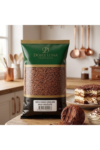 Sütlü Rende Çikolata 1 Kg Pasta Süsleme Ve Tatlı Dekor Çikolatası
