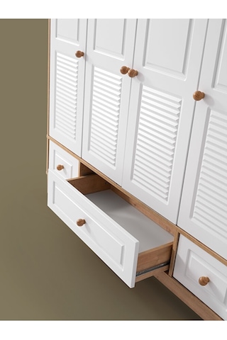 Aymini Mosso 4 Kapılı Bebek Odası Takımı Ahşap - Beyaz