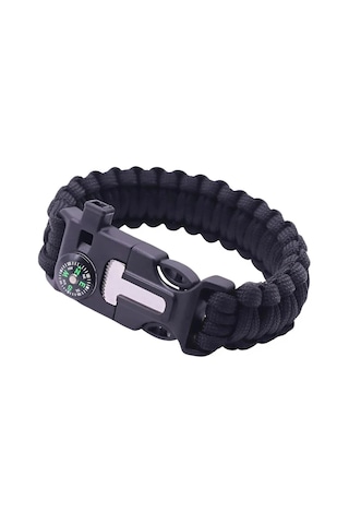 Sl01 - Outdoor Bileklik - Siyah Koyu Renk Kullanışlı Parça Modern Takılar