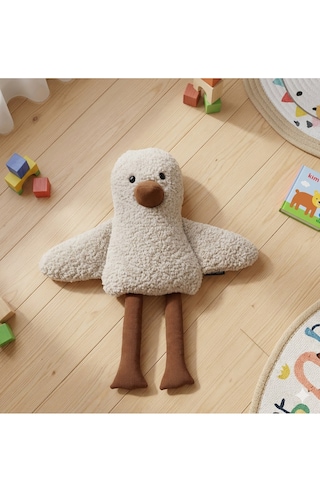 Sevimli Duck Uyku Arkadaşı Antialerjik- Vidalı Göz- Teddy Ekru Ördek