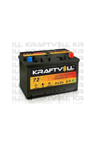 Kraftvoll Akü 12v 72ah 640a Tam Kapalı Alçak 278x175x175 Kraftvoll Akü 12v 72ah 640a Tam Kapalı Alçak 278x175x175