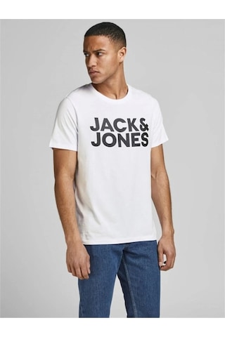 Jack & Jones Jack&Jones 12151955 Jjecrop Logo Tee Ss O-Neck Beyaz