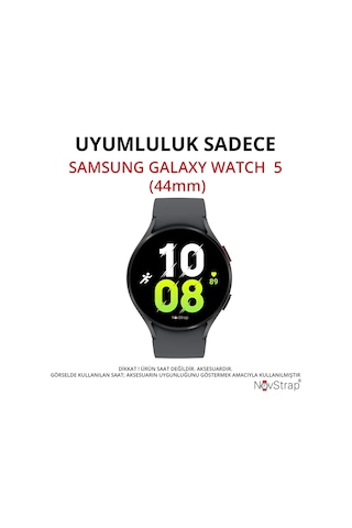 Novstrap Samsung Galaxy Watch 5 44mm İle Uyumlu Ekran Koruyucu Temperli Cam Kolay Uygulama Aparatlı