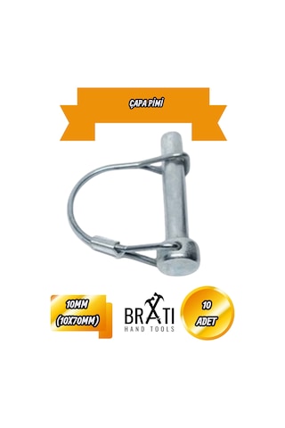 Çapa Pimi Uzun Yaylı Çapa Pimi 10 Mm 10 Adet