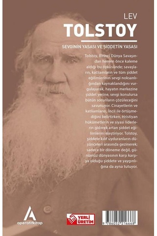 Sevginin Yasası Ve Şiddetin Yasası - Tolstoy - Aperatif Kitap Dün