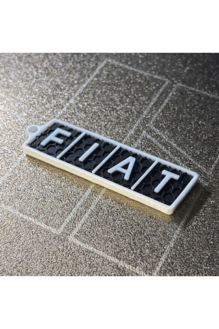 Markanıza Özel Petek Desenli Fiat Eski Logo 3d Anahtarlık