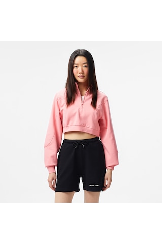 Unıted4 Örme Crop Kadın Pembe Sweatshirt Cuko 2800236