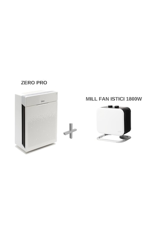 Winix Zero Pro Hava Temizle Cihazı + 1800W Mill Fan Isıtıcı Beyaz
