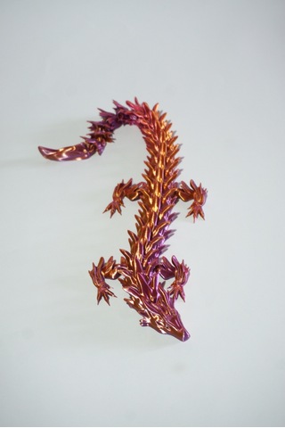 Eklemli Ejderha 3 Renkli 48 Cm - Dekoratif 3d Maket Hediyelik 2,5cm