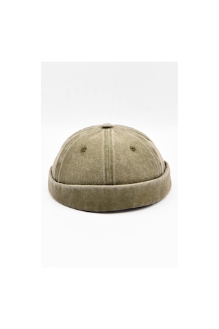 Külah Vintage Retro Eskitme Pamuk Cap Docker Şapka - Bej