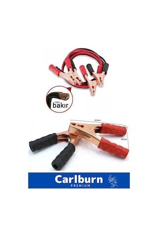 Araba Çantalı %100 Bakır 0.50mm Kalın Kablo 1200 Amper Güçlü 2 Metre Akü Takviye Hızlı Şarj Kablosu