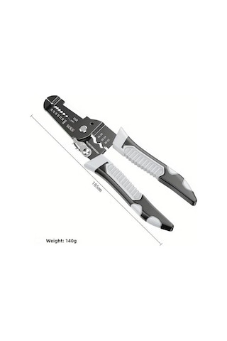 Geeksen Endüstriyel Elektrikçi Testere: Multifonksiyonlu Tel Soyucu, Kesici Ve Presley - Dayanıklı Siyah-gri Kollu Profesyonel Alet