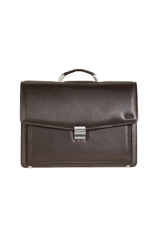 4211 Hakiki Deri Laptop Bölmeli Evrak Çantası Kahverengi-135028 Siyah