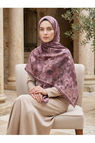 Camellia Scarfs Frosted Bloom Müslin Şal Koyu Pembe - Canlı Ve Doğal Stil