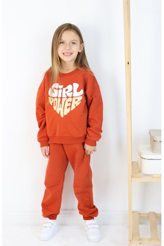 Miababy Girlpower Baskılı Takım Kiremit