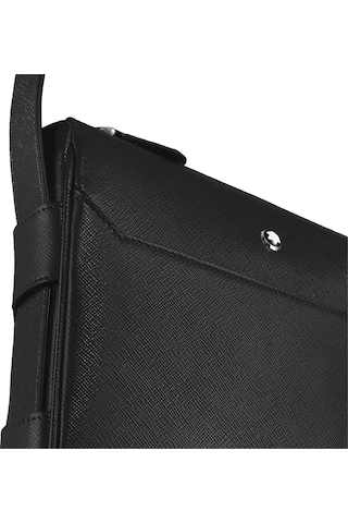 Montblanc Sartorial Deri Dikey Çapraz Çanta 221560 Siyah